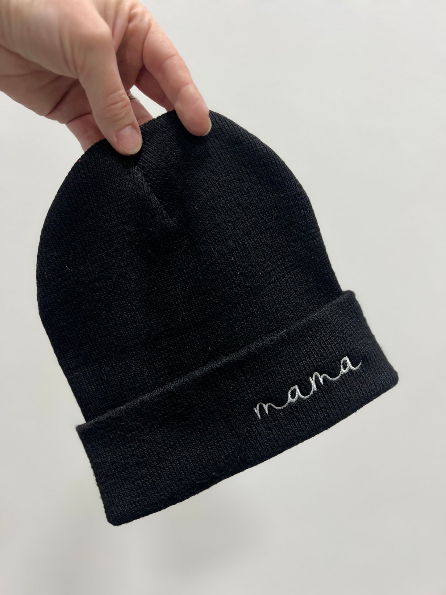 SIDE embroidered mama beanie